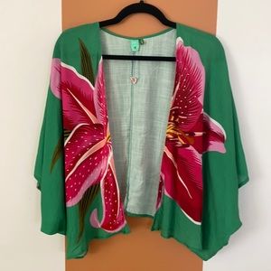 100% Viscose Farm Rio Short Kimono